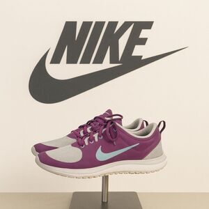 Nike Women's FS Lite Running Shoes Platinum/Bright Grape 616684-007 Sneakers 8